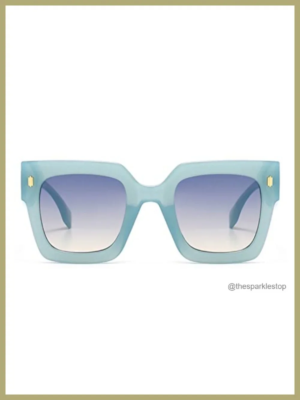 Oversized Square Sunglasses for Women UV400 Protection Plastic Frame Trendy
